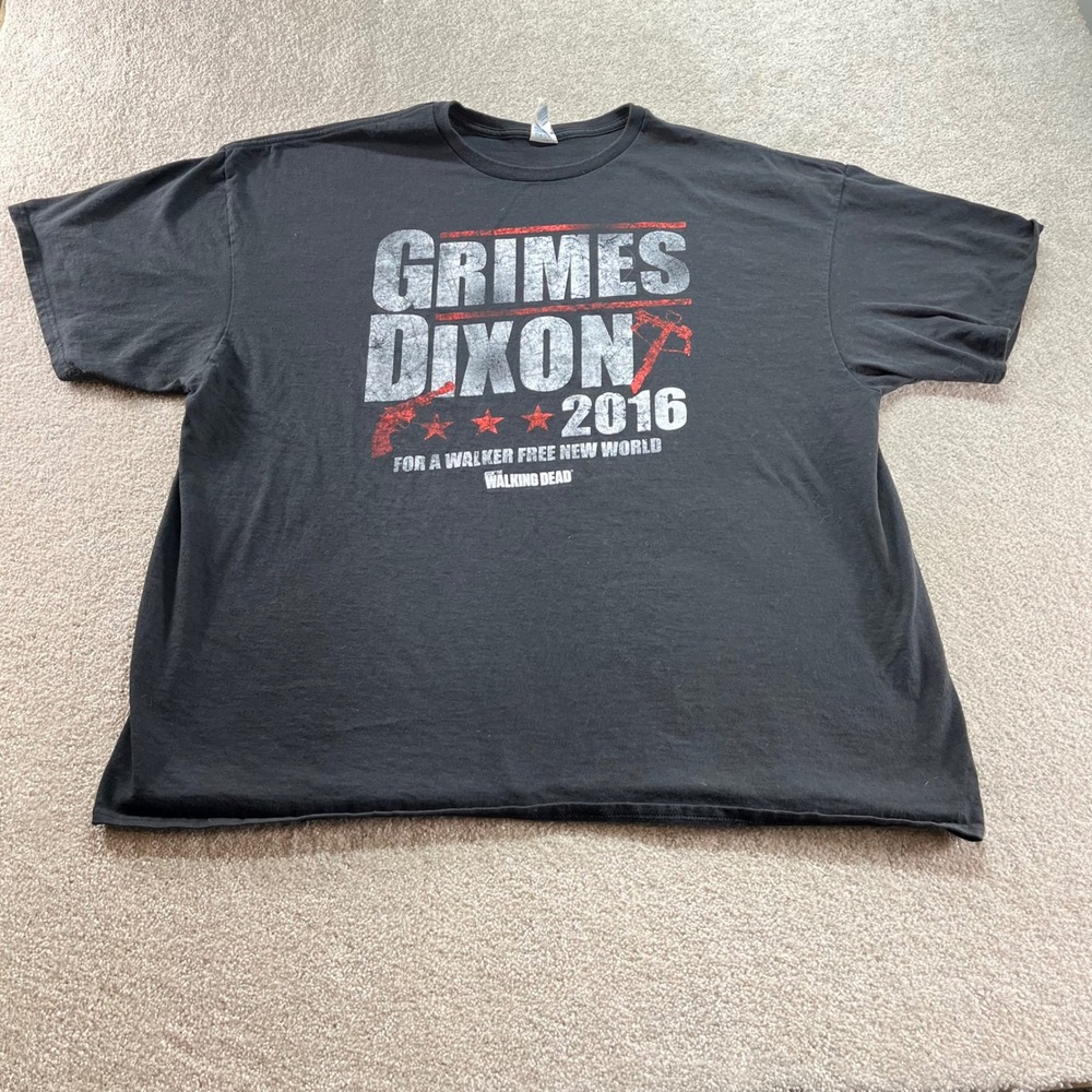 Delta The Walking Dead‎ Shirt Mens 3XL Black Grimes Dixon 2016 Graphic Tee